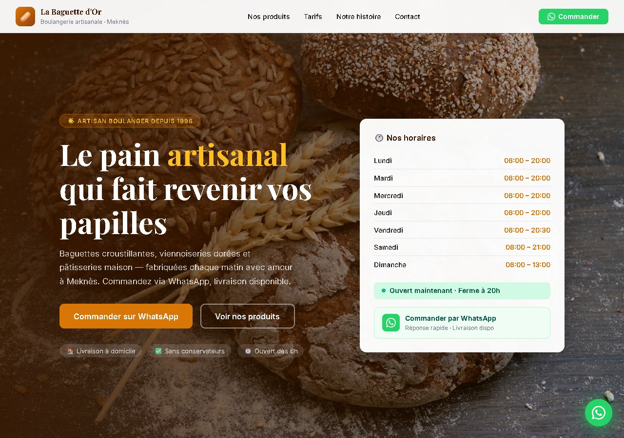 Démo site boulangerie