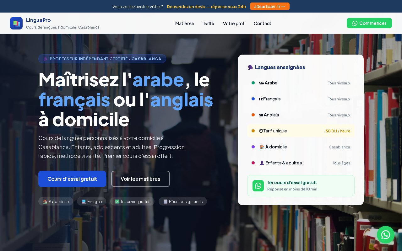 Démo site cours particuliers